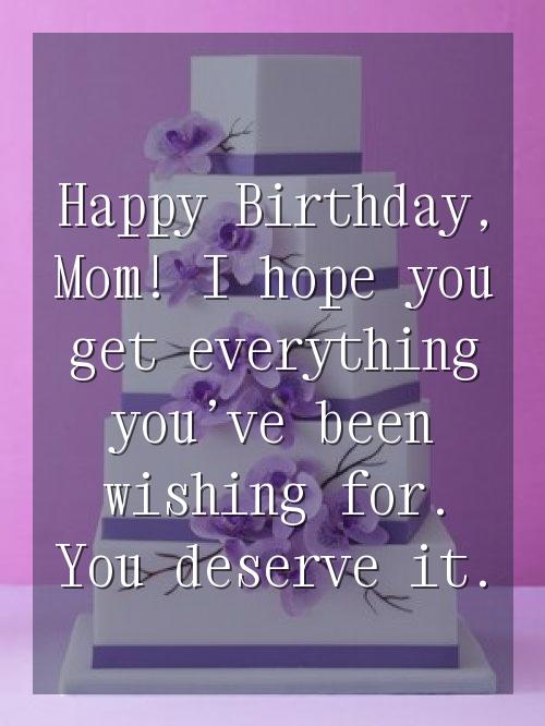 ShortBirthday Wishes for Mom